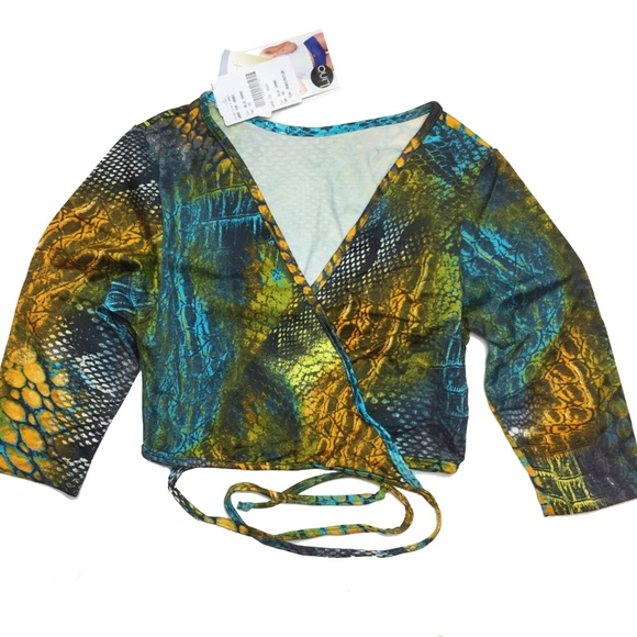 Sports Wrap Cropped Top Brazilian Supplex XS-S-M-L - Picture 3 of 8